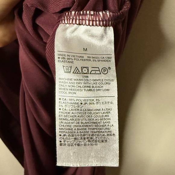 BANANA REPUBLIC FACTORY Tank Style Ruched Merlot Bodycon Cocktail Midi Dress - Picture 7 of 7